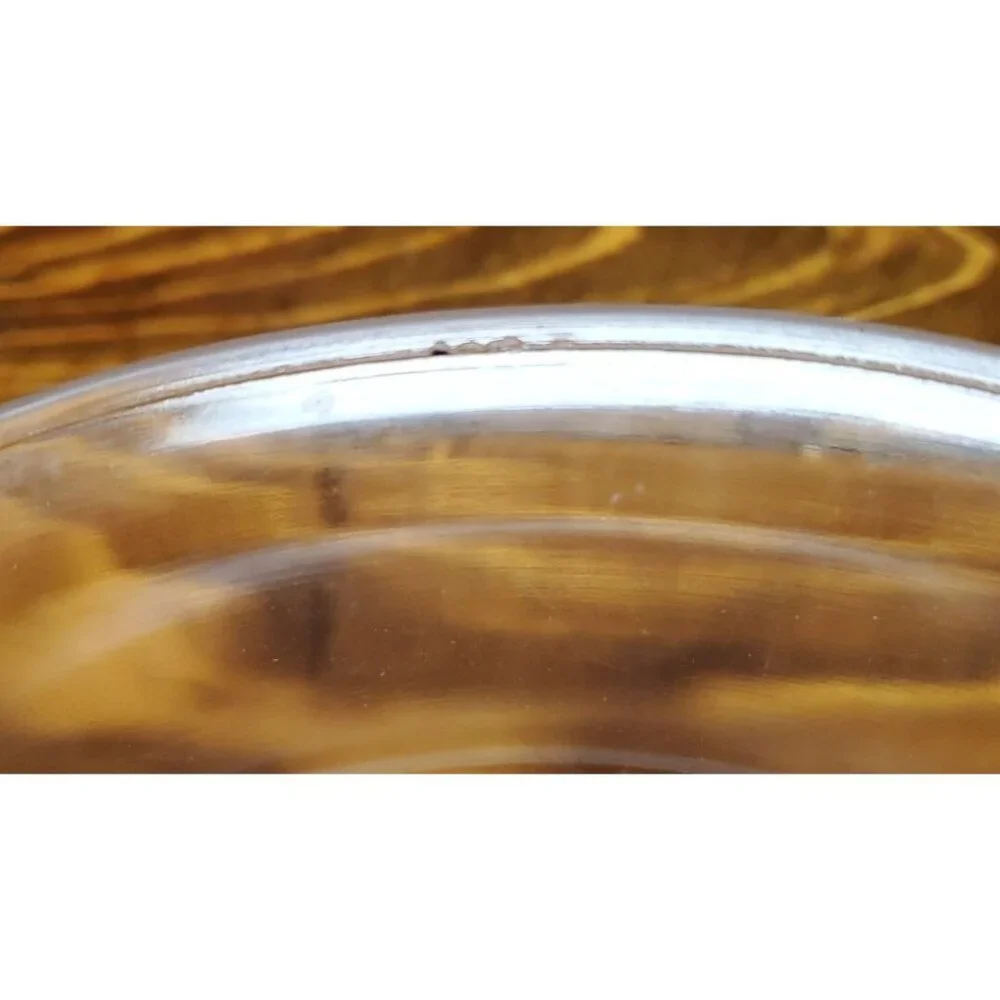 Vintage Glasbake Clear Glass 9 Inch Pie Plate 244 Textured Bottom Made In USA
